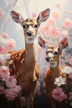 Wildlife impressionist painting spring wallpaper Animal Flower Painting, Nature And Wildlife Painting, Vanessa Davis, Deer Theme, Deer Artwork, Woodland Animal Art, Deer Pictures, Dramatic Sky, Boho Art Drawings