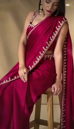 Pink Colour Saree, Black Saree Designs, Lehenga Saree Design, Latest Bridal Lehenga, Trendy Outfits Indian, Fashion Show Dresses, Recycled Dress