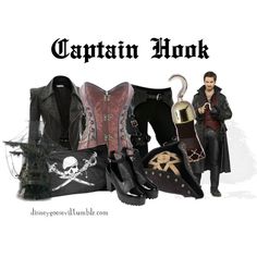 an image of captain hook costume and accessories