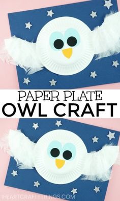 paper plate owl craft for kids to make