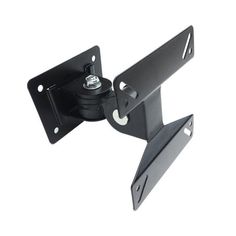 a black wall mounted tv bracket on a white background