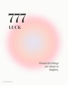 the cover of 777 lucky luck, with an image of a pink and white circle