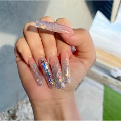 Glitter Gel Nail Designs, Hello Nails, Sassy Nails, Ombre Nails Glitter, Ombre Acrylic Nails, Glow Nails, Long Acrylic Nails Coffin