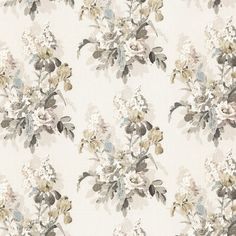 Samples and Purchasing available for Bird & Iris - Ivory/Mole White By G P & J Baker | Signature Prints |Botanical & Floral Flora & Fauna Multipurpose Print at Designer Wallcoverings and Fabrics Fabric Bird, Gp&j Baker, Silver Fabric, Fabric Houses, Wallpaper Size, Fabric Birds, Signature Print, Drapery Fabric, Floral Fabric