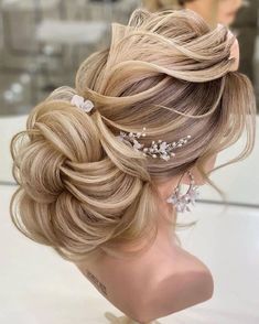 Braided Updo Long Hair, Romantic Updo, Simple Wedding Hairstyles, Best Wedding Hairstyles, Curl Styles, Bridal Hairstyles