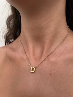 ✨️Personalized Handmade Initial Necklace✨️ A personalized, handmade necklace that lets you wear your initials or those of someone special. Perfect for adding a meaningful touch to your daily style or gifting to a loved one. Crafted with heart, worn with style💛 --------------------------------- ✏️ Product Description ✏️  Size: Adjustable Material: High Quality Stainless Steel ✨ Other: Water Resistant 🌊 ----------------------------- ℹ️ Other Information ℹ️ 📦 Package: M&A Card, Sticker, see more Minimalist Letter Necklaces For Everyday, Simple Initial Pendant Necklace As Gift, Simple Initial Pendant Necklace, Minimalist Adjustable Initial Necklace As A Personalized Gift, Handmade Everyday Necklaces With Initial Pendant, Handmade Everyday Initial Pendant Necklace, Everyday Letter Necklaces, Everyday Letter Shaped Necklaces, Minimalist Letter Charm Necklaces