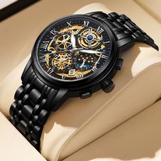 Color: All black Sports Fashion Men, نظارات شمسية, Mens Fashion Watches, Sport Armband, Waterproof Watch, Sports Watch, Men's Watches, Beautiful Watches, Women's Watch