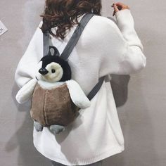 Plush Penguin, Penguin Plush, Kawaii Bag, Animal Backpacks, Kawaii Backpack, Plush Bags, Cute Penguin, Plush Backpack, Baby Penguins