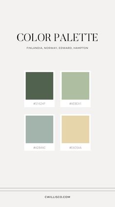 the color palette for an interior design project