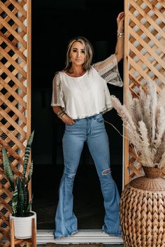 Groovy Flare Jeans – Top Shelf Wardrobe Bellbottom Pants Outfits Plus Size, Bellbottom Jean Outfits, Bellbottom Pants Outfits, Wide Jeans Outfit, Flare Jean Outfit, Shelf Wardrobe, Bellbottom Pants, Bell Bottom Jeans Outfit, Bell Bottoms Outfit