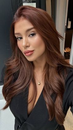 Rich Copper Brown Hair, Hair Colour Red Brown, Dark Red Chocolate Hair, Copper Brown Hair On Brown Skin, Chestnut Auburn Hair Color, Chestnut Red Brown Hair, Auburn Dark Hair, Red Chestnut Hair Color, Chestnut Hair Colour