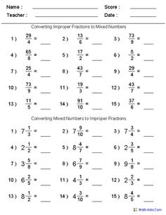 the worksheet for adding fraction to numbers