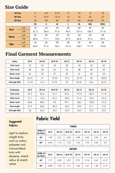 the size guide for women's shoes and footwear, with measurementss on each side