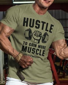 Hustle to Gain More Muscle Workout T-Shirt, Funny Gym Shirts, Lifting T-Shirt, Deadlift – Gymish Powerlifting Shirts, Gym Shirts Mens, Weightlifting Shirts, Funny Gym Shirts, Muscle Workout, Gym Apparel, Funny Workout, Funny Gym, Gym Hoodie