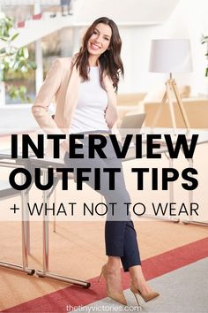 Great news! You landed that big interview you were hoping for. Now what are you going to wear?! First impressions are a big deal when you're trying to land a job so it's super important that you look (and feel) like a professional. Check out these tips and interview outfit ideas that will have you walk in feeling like you own the place! interview attire | interview outfit professional | interview tips | interview outfit ideas | interview outfit ideas for women | interview outfit ideas for men Interview Outfit Ideas For Women, Women Interview Outfits, Interview Outfit Ideas, Business Formal Women, Professional Interview, What Not To Wear