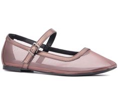 Summer's It flat has landed. This chic Mary Jane elevates any outfit with its on-trend shape and airy mesh construction. From New York & Company. Chic Mesh Flats For Spring, Mary Janes, Fashion Shoes, Oxford, Loafers, Mesh, New York