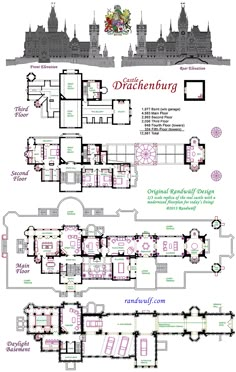 the floor plan for an old castle