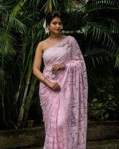 Bollywood Style Chikankari Embroidery Saree For Puja, Bollywood Style Saree With Chikankari Embroidery For Puja, Bollywood Style Chikankari Saree For Puja, Semi-stitched Chikankari Embroidery Blouse Piece For Puja, Traditional Chikankari Embroidery Pre-draped Saree For Puja, Traditional Chikankari Pre-draped Saree For Puja, Chikankari Embroidery Saree For Puja And Navratri, Traditional Pre-draped Chikankari Saree For Puja, Pre-draped Chikankari Saree For Puja