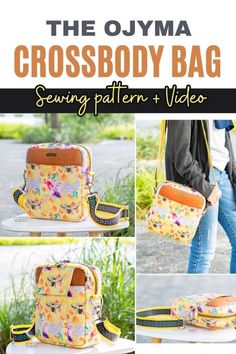 the cross body bag sewing pattern and video