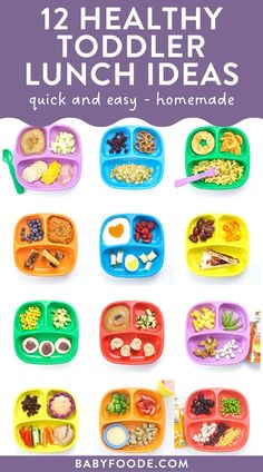 healthy toddler lunch ideas with text overlay