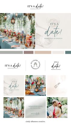 the website design for it's a date wedding and event planning services, which is designed