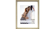 MCS 16x20" Thin Bead Wood Collage & Portrait Frame with 11x14 White Mat (Champagne) Wood Collage, Collage Portrait, Bead Frame, Elegant Frame, White Mat, Portrait Frame, Wood Beads, Solid Wood, Champagne