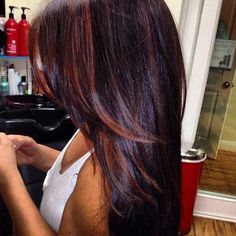 Balayage Fall, Burgundy Brown Hair, Copper Balayage, Hair Done, Long Dark Hair, Colour Ideas, Dark Burgundy