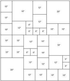 the size and width of an area with numbers on it