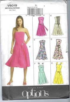 a woman's dress and top sewing pattern