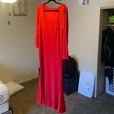 New Red Dress Shein Dress, Shein Dresses, Red Dress, Dress Shop, Colorful Dresses, Long Sleeve Dress, Dress Es, Dresses Skirts, Womens Dresses