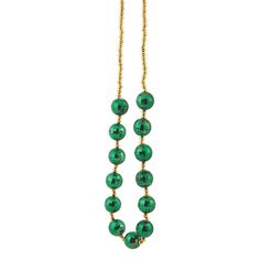 Sham-rock this to stand out on the luckiest day of the year! In gold and green, this jumbo beaded necklace is a must-have for St. Patrick's Day party accessories. Wear it with your crew of leprechauns when painting the town green or at a holiday parade. You could even stock up and pass these out as party favors! Who needs a pot of gold with this priceless pick around your neck? Plastic. 34" circ. Green Large Beads Party Necklace, Green Large Beads Necklace For Party, Green Beaded Jewelry For Mardi Gras, Green Large Beads For Party, Green Beaded Necklaces With Round Beads For Party, Festive Green Necklaces With Large Beads, Green Jewelry For Mardi Gras Party, Festive Green Necklace With Large Beads, Green Round Beads Jewelry For Holiday