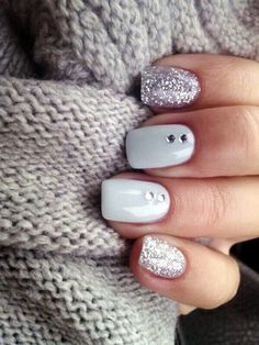 @AutenticAsh1105 Nine Inch Nails, Easy Nails, Nail Polish Trends, White Nail Art, Trendy Nail Art, Nail Designs Glitter, Gel Nail Designs