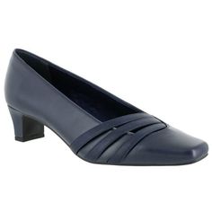 Created with a classic design, the Entice by Easy Street makes a versatile choice for every dressy occasion. Detailed with asymmetrical straps across the narrow toe vamp that are sure to flatter the foot. The low slim heel provides the perfect lift and stability for easy wear. Generously padded and super flexible for total comfort. Size: 6.  Color: Blue.  Gender: female.  Age Group: adult. Light Up Sneakers, Casual Pumps, Super Flexible, Easy Street, Blue Gender, Easy Wear, Women's Pumps, Shoes Women Heels, Gender Female