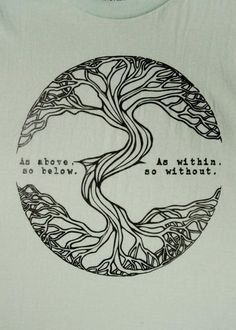 a white t - shirt with an image of a tree and the words, i am above