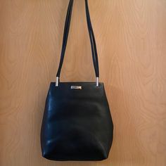 New Without Tags Chic Black Formal Bucket Bag, Classic Black Pouch Bucket Bag, Classic Black Bucket Bag For Shopping, Chic Black Hobo Bag For Formal Occasions, Chic Black Formal Hobo Bag, Classic Black Bucket Bag, Classic Black Hobo Bag For Evening, Formal Black Bucket Satchel, Nine West