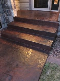 a set of steps leading to a front door