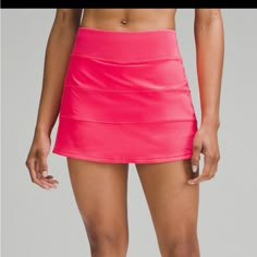 Lululemon Lipgloss Pace Rival Skirt Size 4 Long Never Worn Retail $78 Lululemon Lipgloss, Workout Skort, Lululemon Tennis Skirt, Anna Claire, Pace Rival Skirt, Lulu Outfits, Lulu Skirt, Tall Skirt, Lululemon Pace Rival