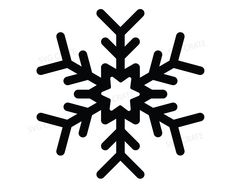 a black and white snowflake on a white background