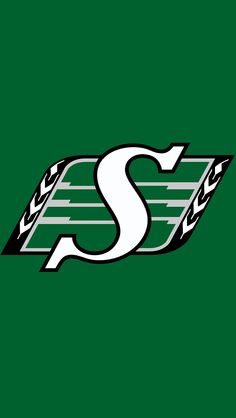 the letter s is made up of green and white stripes