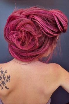 Doubt thou the stars are fire... Pink Hair And Tattoos, Color Swirl, Hair Envy, Crazy Hair, Hair Today