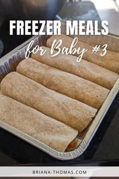 freezer meals for baby 3 with text overlay