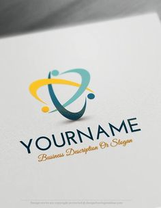 the logo for your company is made up of two letters and an image of a person with