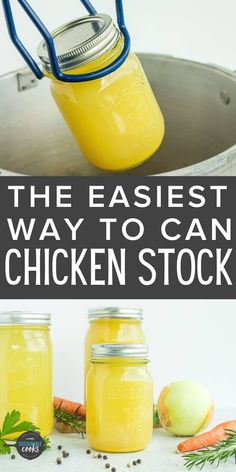 the best way to can chicken stock is in mason jars