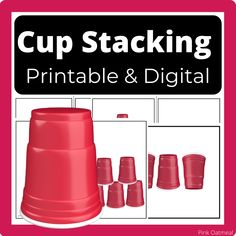 cup stacking printable and digital for kids to learn how to use the cups