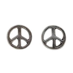 A powerful symbol that is universally known the peace sign is rendered perfectly in these petite stud earrings from Thailand's Wadarat Supasirisuk. The earrings are crafted from sterling silver using both polished and oxidized finishes for depth and contrast..925 Sterling silver 925 Peace Sign Earrings, Peace Sign Earrings, Thailand Art, Paw Print Jewelry, Ribbon Jewelry, Printed Jewelry, Sterling Silver Stud Earrings, Silver Stud Earrings, The Peace