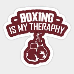 boxing is my therapy sticker