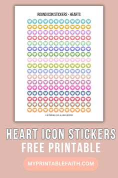 the heart icon stickers are free printable