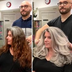 Gray Hair Makeover Gorgeous Gray Hair, Hair Silver, Grey Roots, Natural Gray Hair