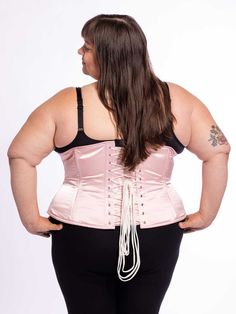 New color! Now available in pink. The CS-411 Longline waist training corset has all the design you love about the CS-411, but with more length to offer better coverage for longer torsos. This rich, durable, satin corset has a straighter bustline and subtle hip contour set this apart from our other longline options. It is designed to gently shape the waist and to instantly give a romantic curved shape. Smaller sizes available. We recommend that you wear something between yourself and the corset a Orchard Corset, Plus Size Satin, Satin Corset, Waist Training Corset, Hourglass Shape, Underbust Corset, Waist Training, Long Torso, Waist Trainer