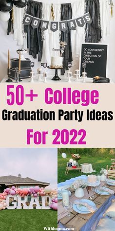 50+ College Graduation Party Ideas You Will Want to Recreate For Your Grad Party Guy College Graduation Party Ideas, Rooftop Graduation Party, College Graduation Ideas Party, 2023 College Graduation Party Ideas, Grad School Graduation Party Ideas, College Graduation Party Backdrop, Graduation Party Decor 2023, Graduation/18th Birthday Party Ideas, College Masters Graduation Party Ideas